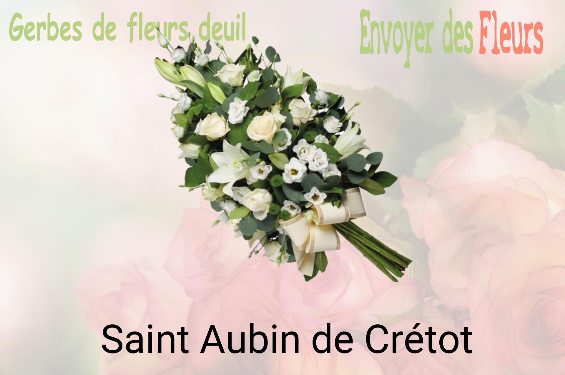 Gerbe de fleurs de deuil livrée à Saint-Aubin-de-Crétot